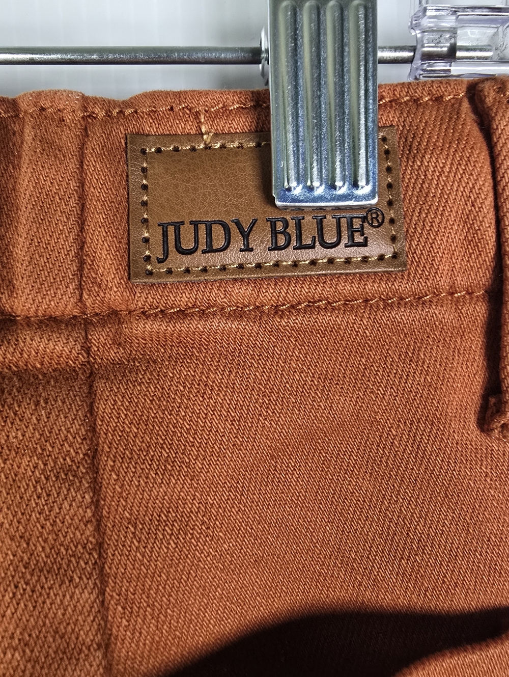 Judy Blue HighWaist GarmentDyed Auburn Orange DoubleCuff Jogger Denim Jeans 9/29 - Picture 13 of 16